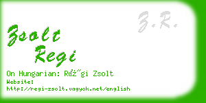 zsolt regi business card